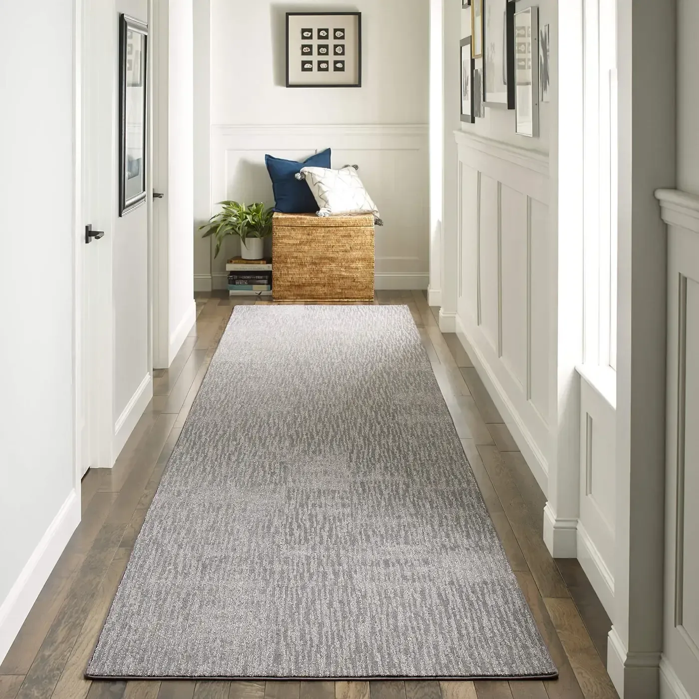 A long, grey Shaw Floors area rug | Fantastic Floors